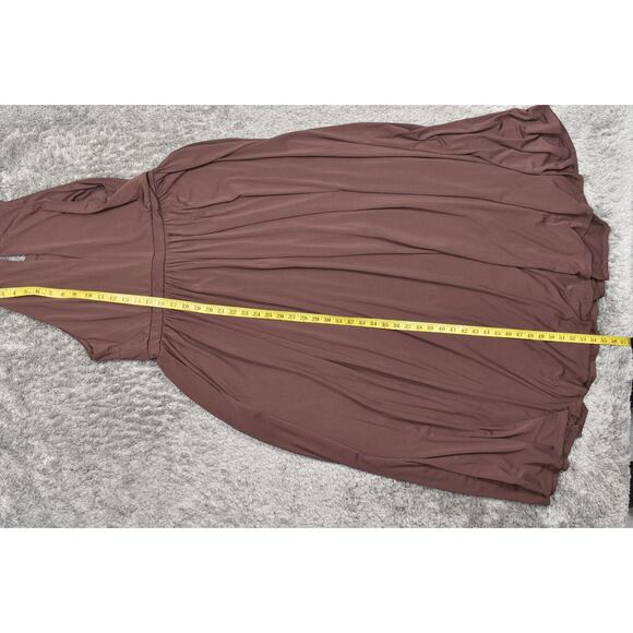 Torrid Red A-Line Dress Size 1 Plus Long Polyester Sleeveless - Picture 4 of 7